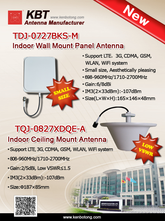 Indoor ceiling mount antenna, Wall mount antenna